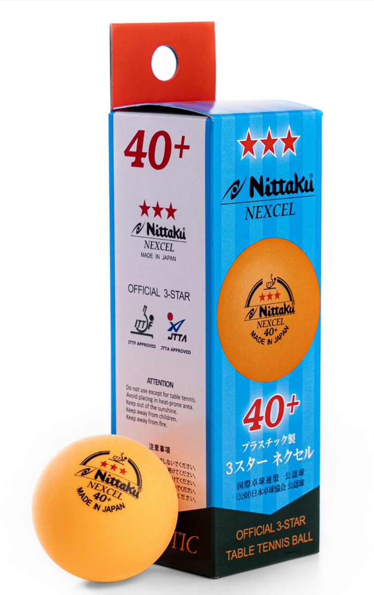 Nittaku Nexcel 40+ 3-star 3-pack